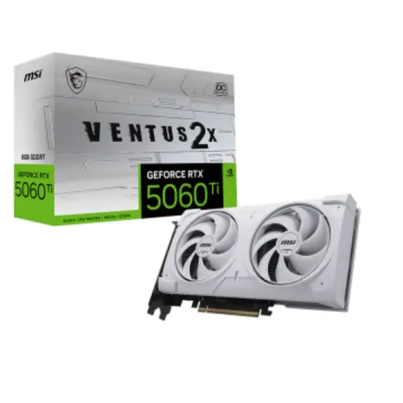 ვიდეო დაფა MSI GeForce RTX 5060 Ti 8G VENTUS 2X OC WHITE PLUS - Primestore.ge