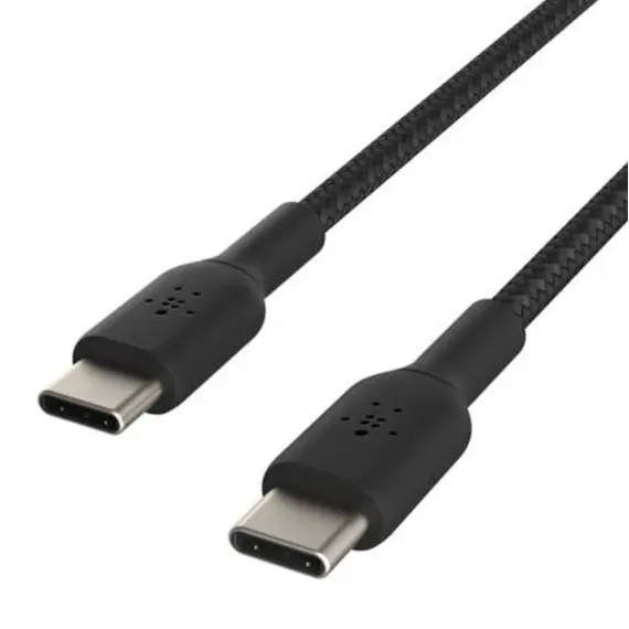 კაბელი Belkin сable USB-C > USB-C charge/data, 1m, 60W, Type-C, BRAIDED, black - Primestore.ge