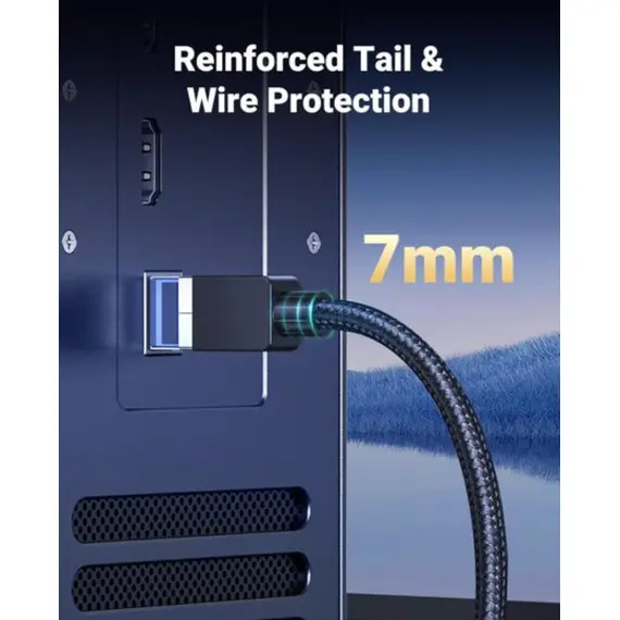 ქსელის კაბელი UGREEN NW153 (30799), CAT8 Patch Cord LAN Cable, 15m, Black - Primestore.ge