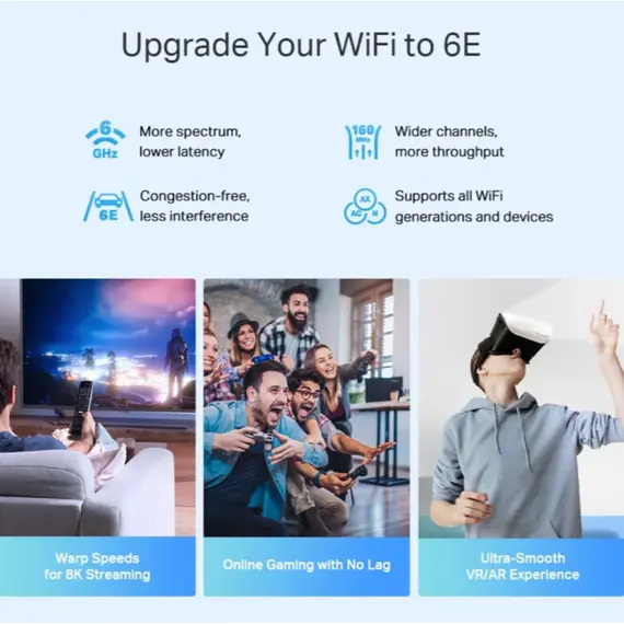 როუტერი TP-link Deco XE75 Pro(2-pack) AXE5400 Whole Home Mesh Wi-Fi 6E System - Primestore.ge