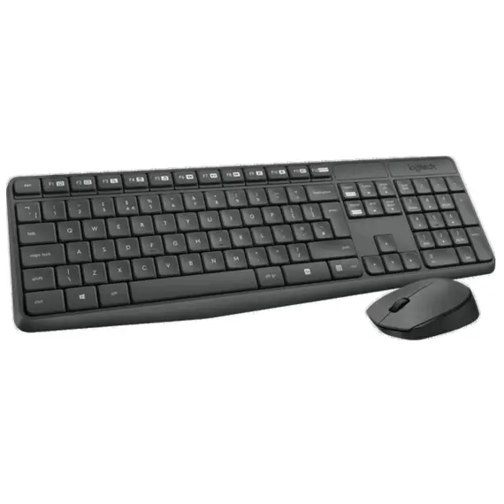 კლავიატურა და მაუსი LOGITECH MK235 Wireless Combo - GREY - US INT'L - Primestore.ge
