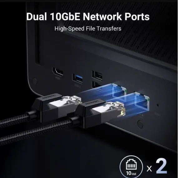 შენახვის სისტემა UGREEN NASync DXP6800Pro (25899B), Intel i5 1235U, 8GB, RJ45, USB, Type-C, HDMI, Space Gray - Primestore.ge