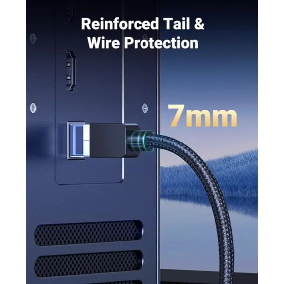 ქსელის კაბელი UGREEN NW153 (30800), CAT8 Patch Cord LAN Cable, 20m, Black - Primestore.ge