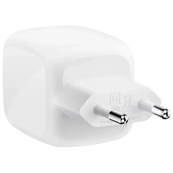 ადაპტერი BELKIN 67w Dual USB-C PD wall Charger with PPS, White - Primestore.ge