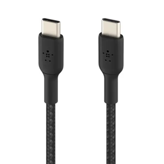 კაბელი Belkin сable USB-C > USB-C charge/data, 1m, 60W, Type-C, BRAIDED, black - Primestore.ge
