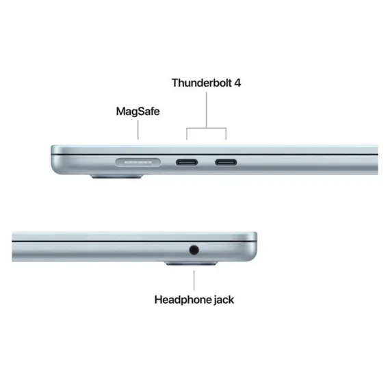 Laptop Apple MacBook Air 15 inch 2026 MDVQ4LL/A M5 Chip 10CPU 10GPU 16GB/512GB Sky Blue, 4 image