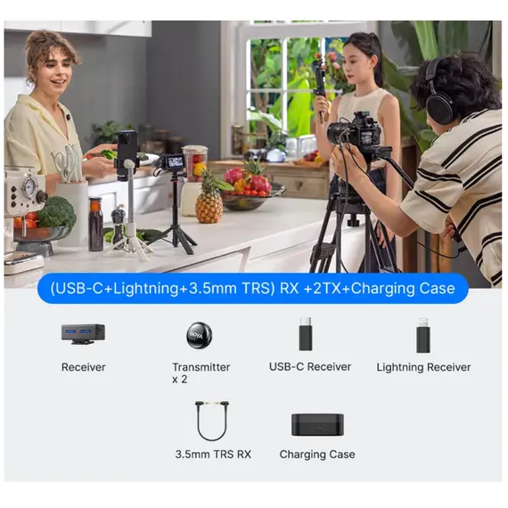მიკროფონი BOYA BOYALINK 3-01 AI-Powered Button-Sized Wireless Microphone Black - Primestore.ge