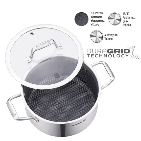 ქვაბი Korkmaz A3872 Casserole Altima 24x12cm / 5.4l - Primestore.ge