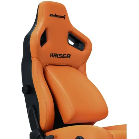 სათამაშო სავარძელი AndaSeat Chair Kaiser 4 V2, PVC leather, 6D-Armrests, orange - Primestore.ge