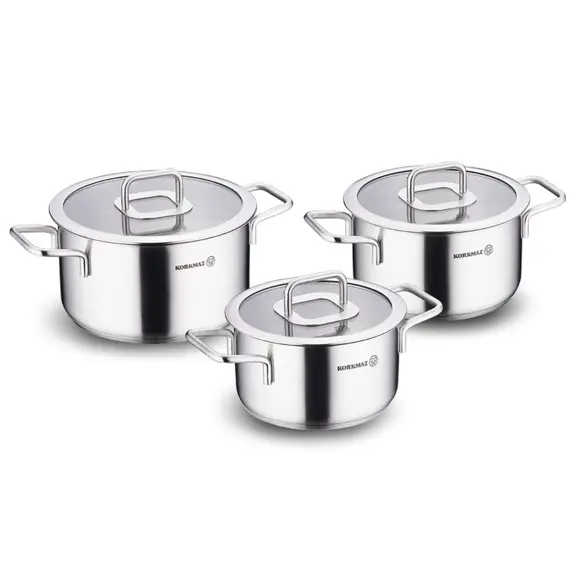 ქვაბების ნაკრები Korkmaz A2930 Stella 6 pcs Cookware Set - Primestore.ge
