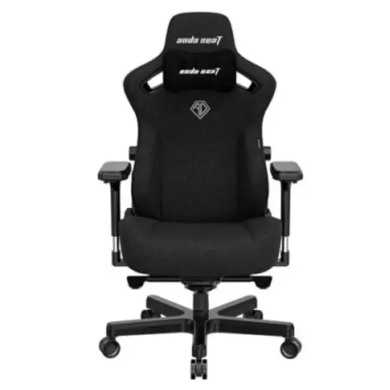 სათამაშო სავარძელი AndaSeat Chair Kaiser 3, linen fabric, 4D-Armrests, black - Primestore.ge