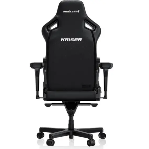 სათამაშო სავარძელი AndaSeat Chair Kaiser 4 V2 XL, PVC leather, 6D-Armrests, black - Primestore.ge