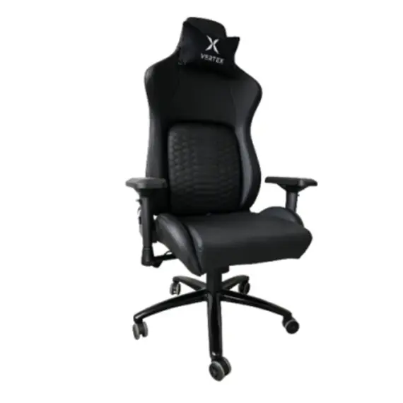 სათამაშო სავარძელი Vertex Viper Gaming Chair Black Car Leather - Primestore.ge