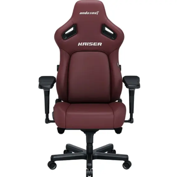 სათამაშო სავარძელი AndaSeat Chair Kaiser 4 V2, PVC leather, 6D-Armrests, maroon - Primestore.ge