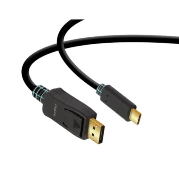 კაბელი Logilink UA0335 4K/60Hz USB Type-C 3.2 Gen1 to DP Cable Black 1.8m - Primestore.ge