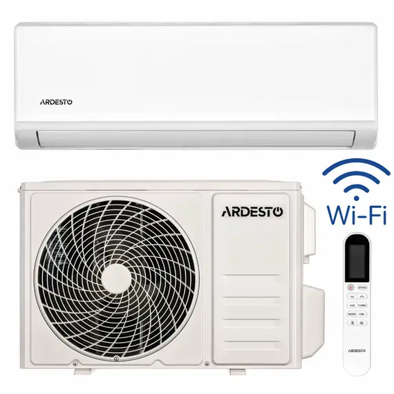 კონდიციონერი ARDESTO CoolSmart 55m2 inverter 18000BTU 5.1kW A/A -15°С Wi-Fi R32 white - Primestore.ge