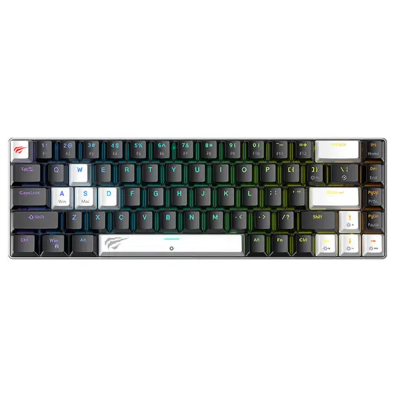 კლავიატურა Havit KB906L Gaming Keyboard Black/White - Primestore.ge