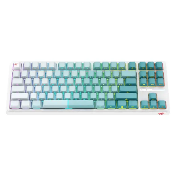 კლავიატურა Havit KB901L Gaming Keyboard White/green - Primestore.ge