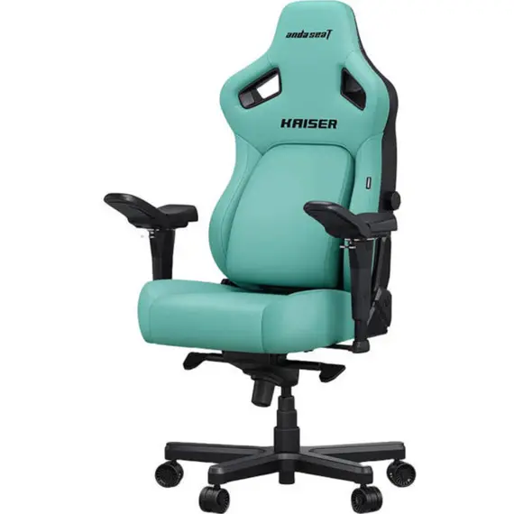 სათამაშო სავარძელი AndaSeat Chair Kaiser 4 V2 XL, PVC leather, 6D-Armrests, green - Primestore.ge