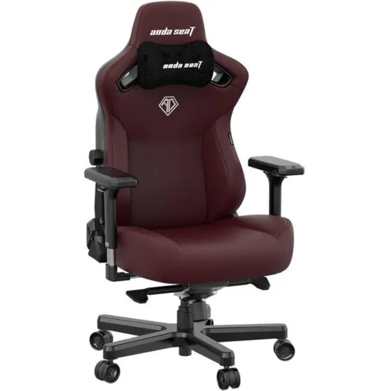 სათამაშო სავარძელი AndaSeat Chair Kaiser 3 XL, PVC leather, 4D-Armrests, maroon - Primestore.ge