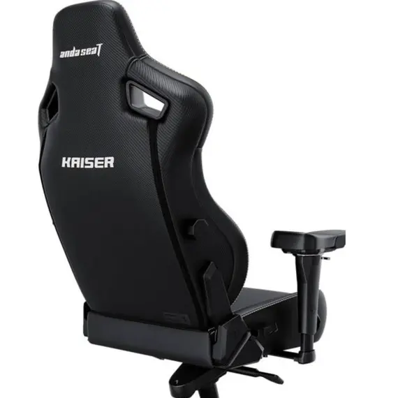 სათამაშო სავარძელი AndaSeat Chair Kaiser 4 V2 XL, PVC leather, 6D-Armrests, black - Primestore.ge