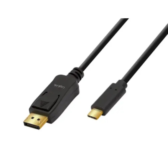 კაბელი Logilink UA0335 4K/60Hz USB Type-C 3.2 Gen1 to DP Cable Black 1.8m - Primestore.ge