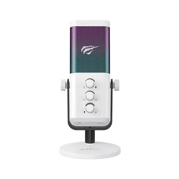მიკროფონი Havit GK65 Recording Live Microphone White - Primestore.ge