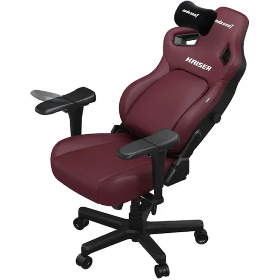 სათამაშო სავარძელი AndaSeat Chair Kaiser 4 V2, PVC leather, 6D-Armrests, maroon - Primestore.ge