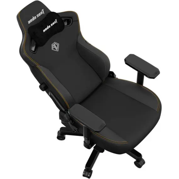 სათამაშო სავარძელი AndaSeat Chair Kaiser 3 XL, PVC leather, 4D-Armrests, black - Primestore.ge