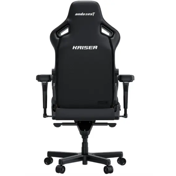 სათამაშო სავარძელი AndaSeat Chair Kaiser 4 V2, PVC leather, 6D-Armrests, black - Primestore.ge