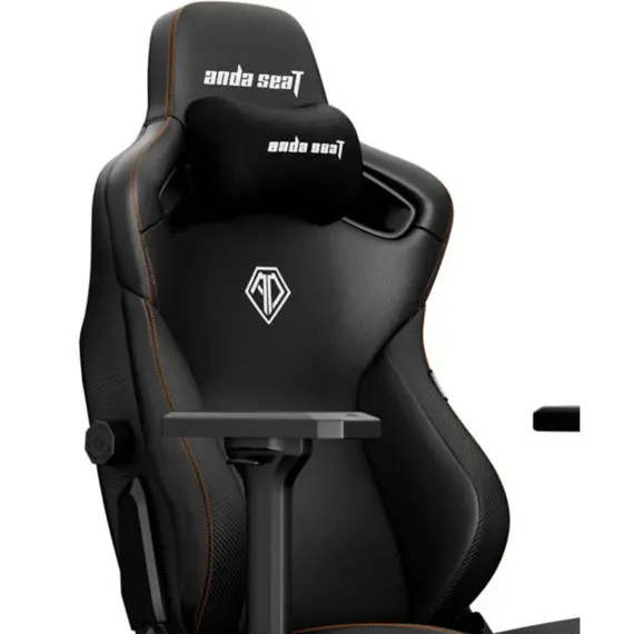 სათამაშო სავარძელი AndaSeat Chair Kaiser 3, PVC leather, 4D-Armrests, black - Primestore.ge