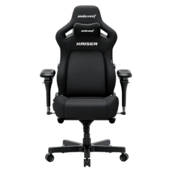სათამაშო სავარძელი AndaSeat Chair Kaiser 4 V2, linen fabric, 6D-Armrests, black - Primestore.ge