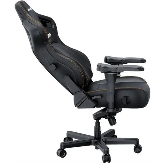 სათამაშო სავარძელი AndaSeat Chair Kaiser 4 V2, PVC leather, 6D-Armrests, black - Primestore.ge
