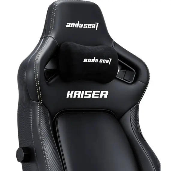 სათამაშო სავარძელი AndaSeat Chair Kaiser 4 V2 XL, PVC leather, 6D-Armrests, black - Primestore.ge