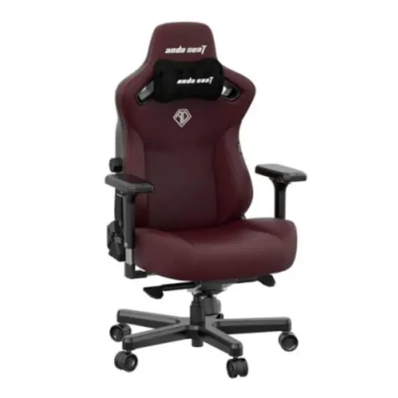 სათამაშო სავარძელი AndaSeat Chair Kaiser 3, PVC leather, 4D-Armrests, maroon - Primestore.ge