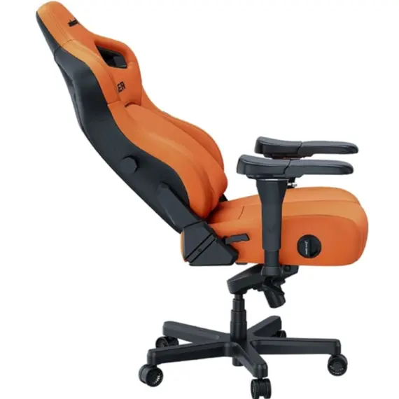 სათამაშო სავარძელი AndaSeat Chair Kaiser 4 V2, PVC leather, 6D-Armrests, orange - Primestore.ge