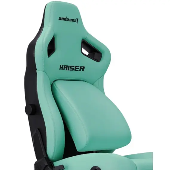 სათამაშო სავარძელი AndaSeat Chair Kaiser 4 V2, PVC leather, 6D-Armrests, green - Primestore.ge