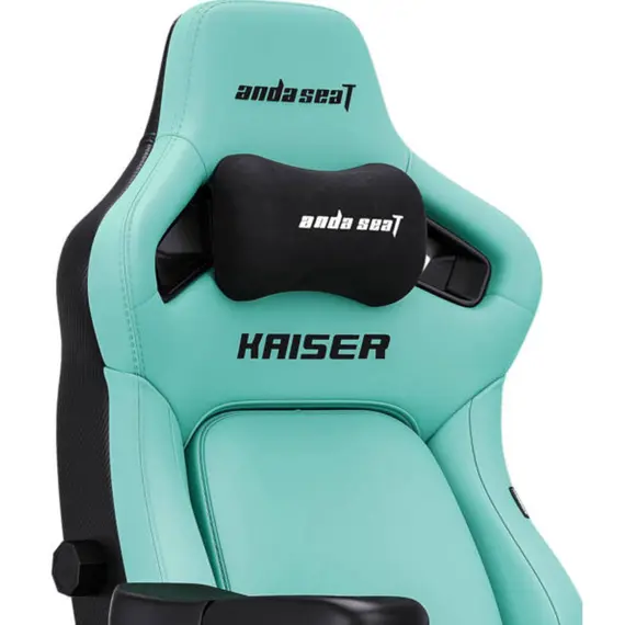 სათამაშო სავარძელი AndaSeat Chair Kaiser 4 V2 XL, PVC leather, 6D-Armrests, green - Primestore.ge