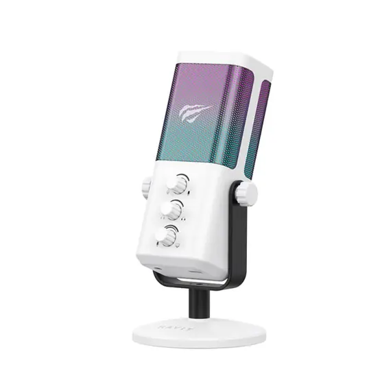 მიკროფონი Havit GK65 Recording Live Microphone White - Primestore.ge