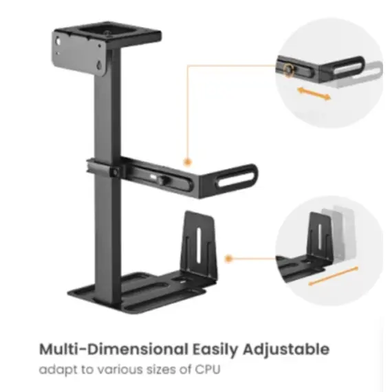 კომპიუტერის ქეისის სამაგრი Vertex VX-UMCS-02B Easy Set-Up Under-Desk/Wall CPU Holder - Primestore.ge