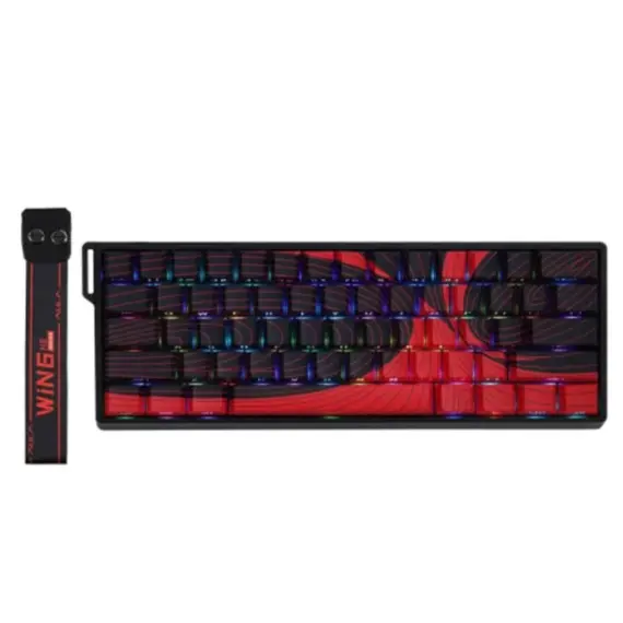 კლავიატურა AULA WIN60 MAX RGB Gaming Keyboard Black/Red (Magnetic Switch) - Primestore.ge