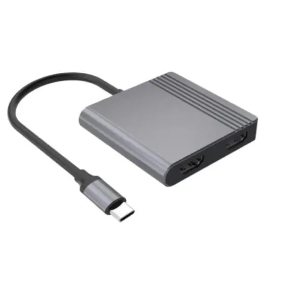 ადაპტერი Gembird A-CM-COMBO3-04 USB Type-C 3-in-1 multi-port Adapter (USB port+HDMI+PD) Space Grey - Primestore.ge