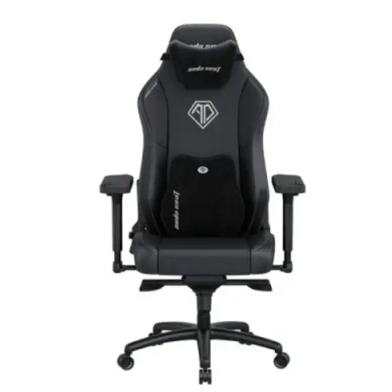 სათამაშო სავარძელი AndaSeat Chair Phantom 3 XL, PVC leather, 4D-Armrests, black - Primestore.ge