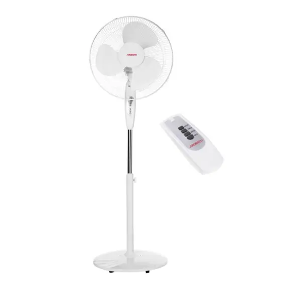 ვენტილატორი Ardesto FN-R1608RW fan with remote control, round support, white - Primestore.ge