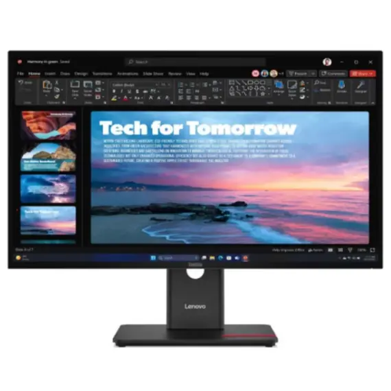 მონიტორი Lenovo ThinkVision T27QD-40, 27"2560x1440, IPS,120Hz,4ms, 1xHDMI,1xDP,1xDP Out, 1x RJ45,1xUSB-C Docking up to 100W - Primestore.ge