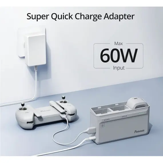 დრონი Potensic Drone ATOM SE (Expansion Kit) 3 batteries in total Grey - Primestore.ge