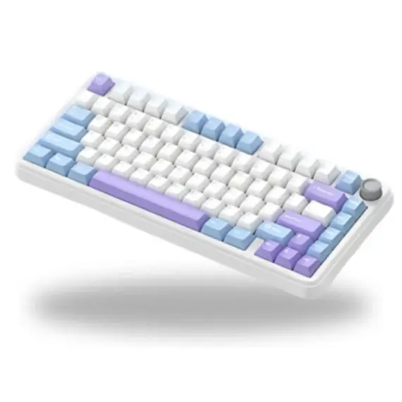 კლავიატურა AULA F75 Wireless Mechanical Keyboard Gradient White/Blue/Purple (Star Vector Switch) - Primestore.ge