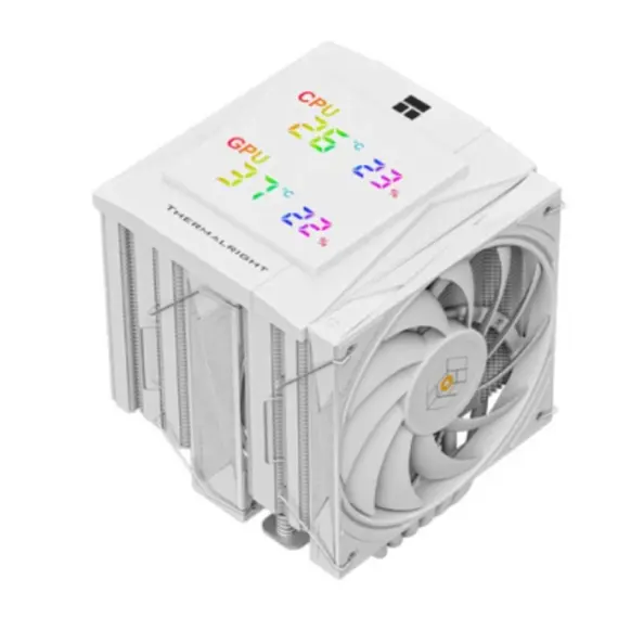 ქულერი THERMALRIGHT Royal Knight 120 Digital WHITE CPU Universal Cooler - Primestore.ge