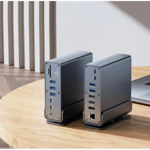 დოქ სადგური Gembird A-CF-COMBO15-01 USB Type-C 15-in-1 multi-port Adapter - Primestore.ge