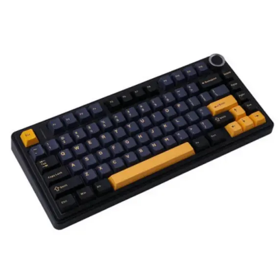 კლავიატურა AULA F75 Wireless Mechanical Keyboard Black/Dark Blue/Orange (Reaper Switch) - Primestore.ge